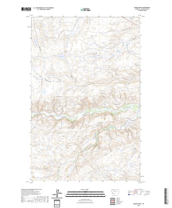 Magee Ranch, MT — USGS 7.5-minute topo (2024)