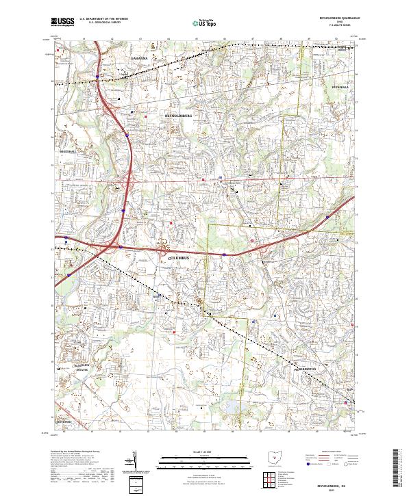 Reynoldsburg, OH — USGS 7.5-minute topo (2023)