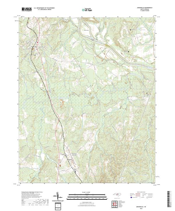 Ansonville, NC — USGS 7.5-minute topo (2022)