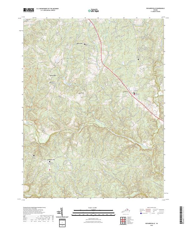 Richardsville, VA — USGS 7.5-minute topo (2022)