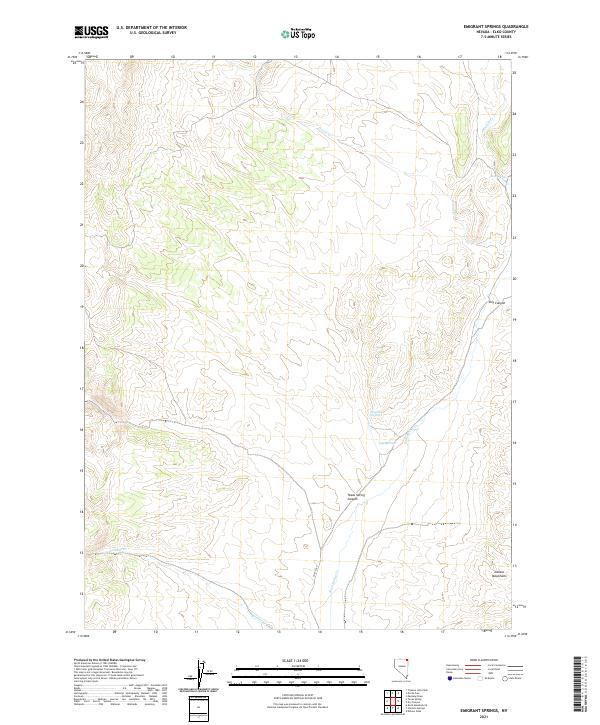 Emigrant Springs, NV — USGS 7.5-minute topo (2021)