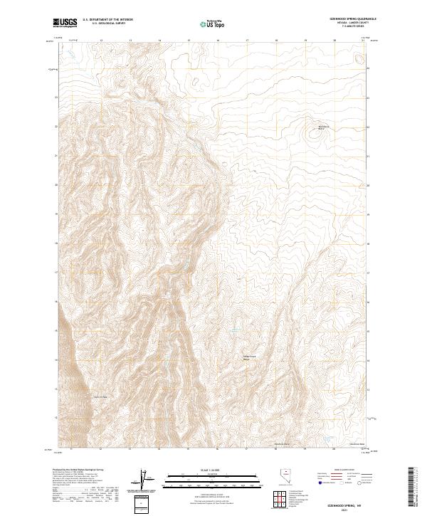 Izzenhood Spring, NV — USGS 7.5-minute topo (2021)