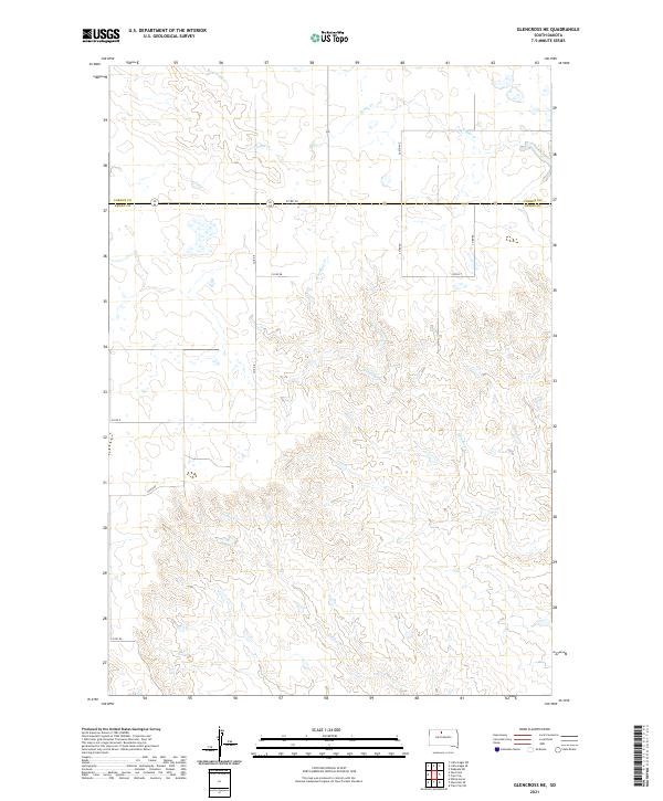 Glencross NE, SD — USGS 7.5-minute topo (2021)