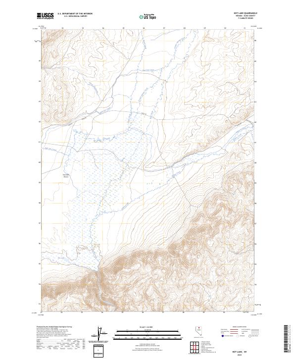 Hot Lake, NV — USGS 7.5-minute topo (2023)
