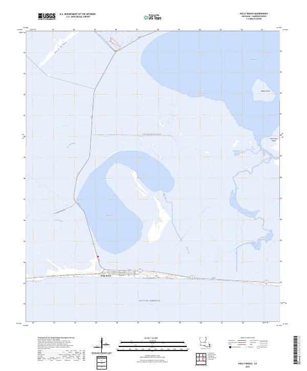 Holly Beach, LA — USGS 7.5-minute topo (2025)