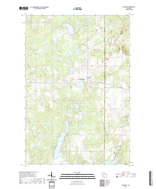 McKinley, WI — USGS 7.5-minute topo (2022)