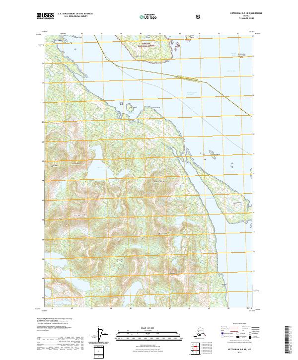 Ketchikan A-5 NE, AK — USGS 7.5-minute topo (2021)