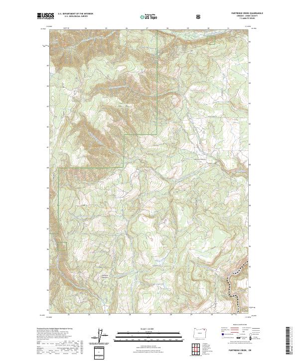 Partridge Creek, OR — USGS 7.5-minute topo (2023)