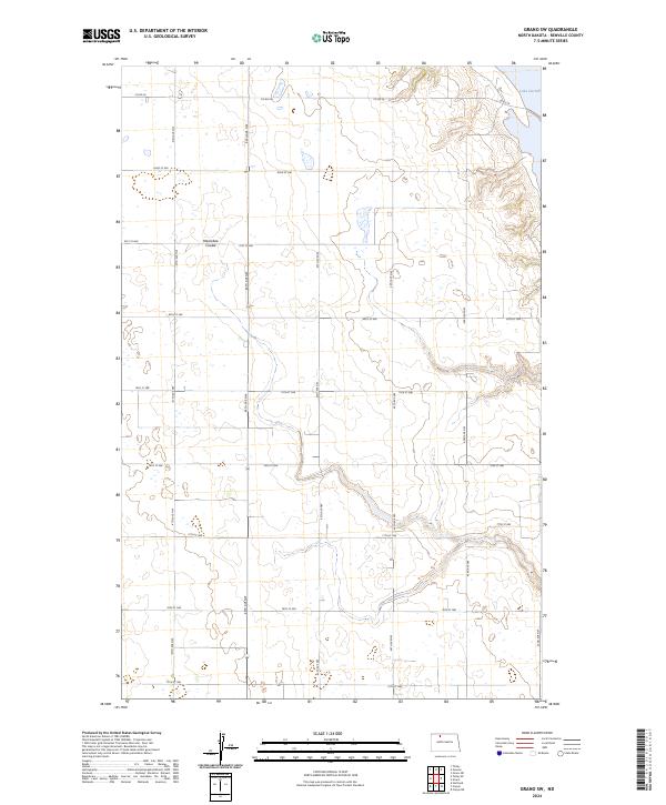 Grano SW, ND — USGS 7.5-minute topo (2024)