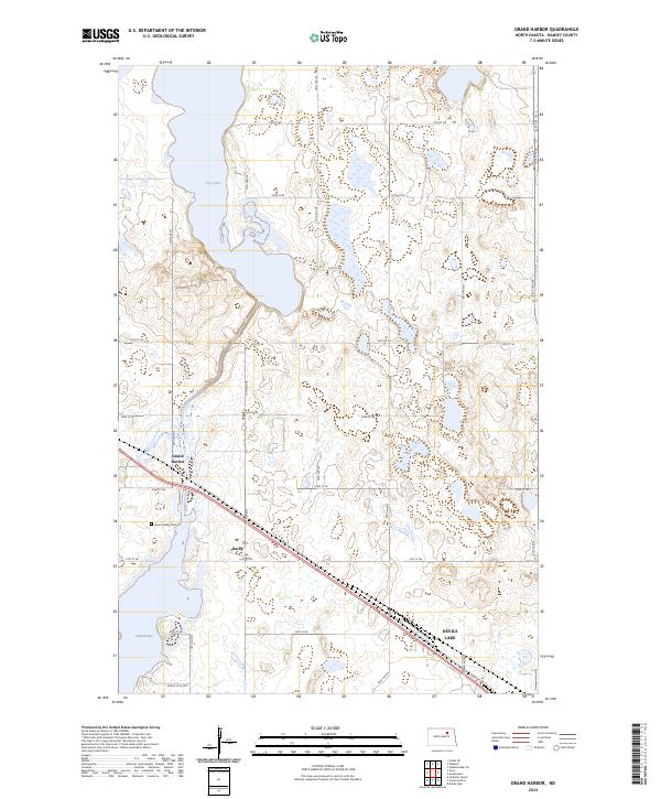 Grand Harbor, ND — USGS 7.5-minute topo (2024)