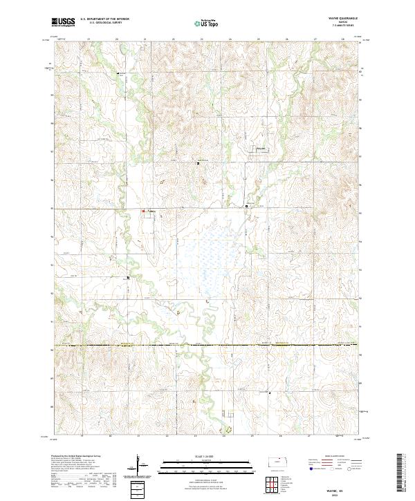 Wayne, KS — USGS 7.5-minute topo (2022)