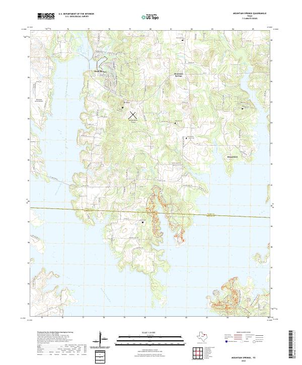 Mountain Springs, TX — USGS 7.5-minute topo (2022)