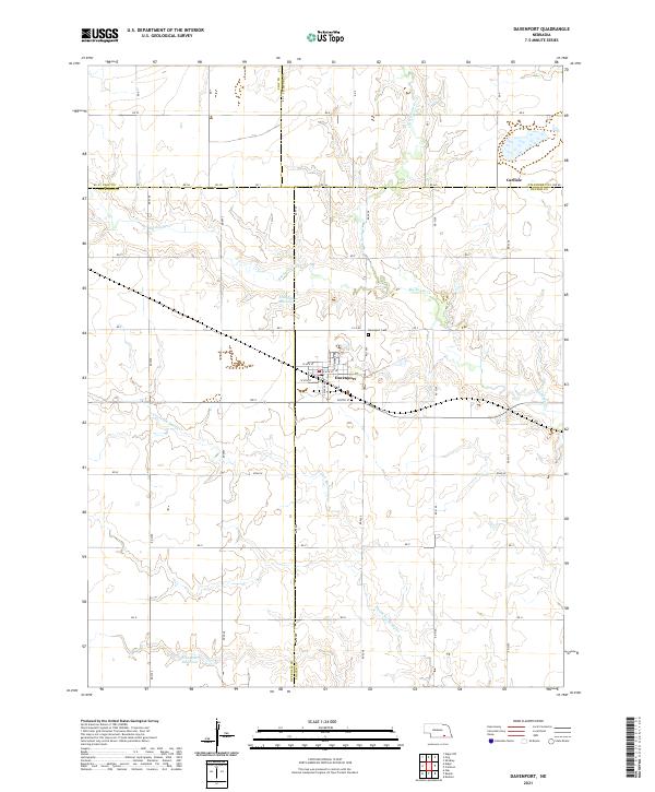 Davenport, NE — USGS 7.5-minute topo (2021)
