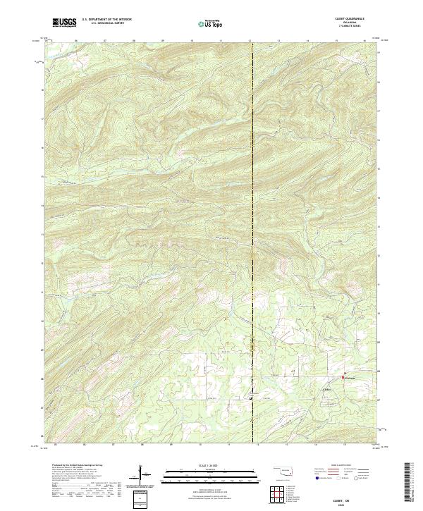 Clebit, OK — USGS 7.5-minute topo (2022)
