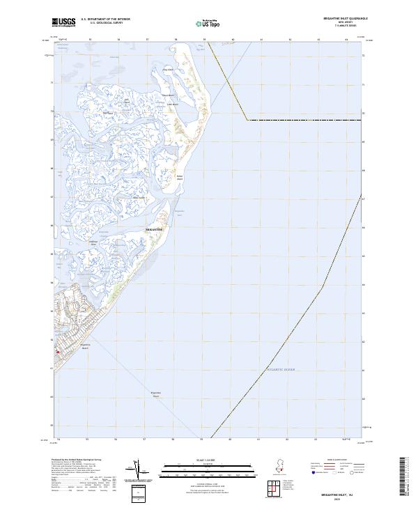 Brigantine Inlet, NJ — USGS 7.5-minute topo (2023)