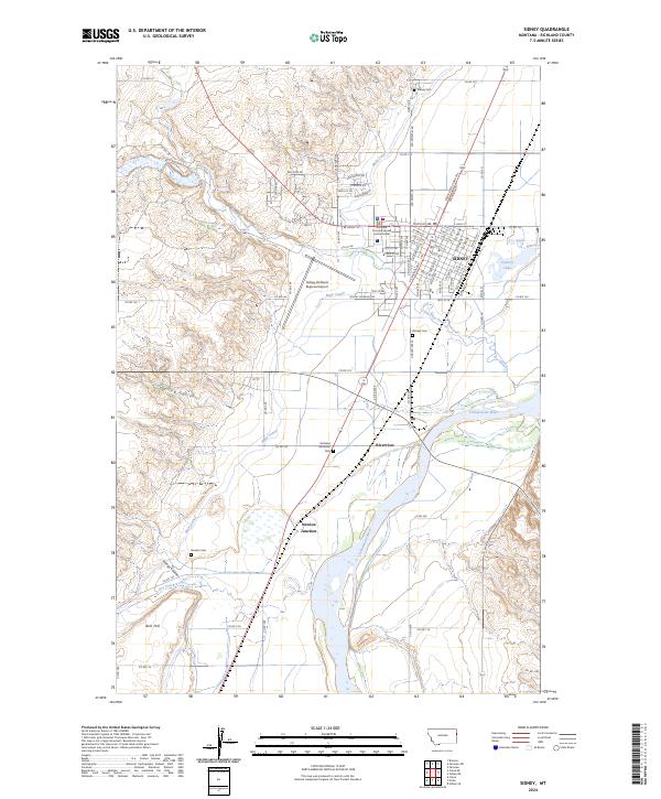 Sidney, MT — USGS 7.5-minute topo (2024)