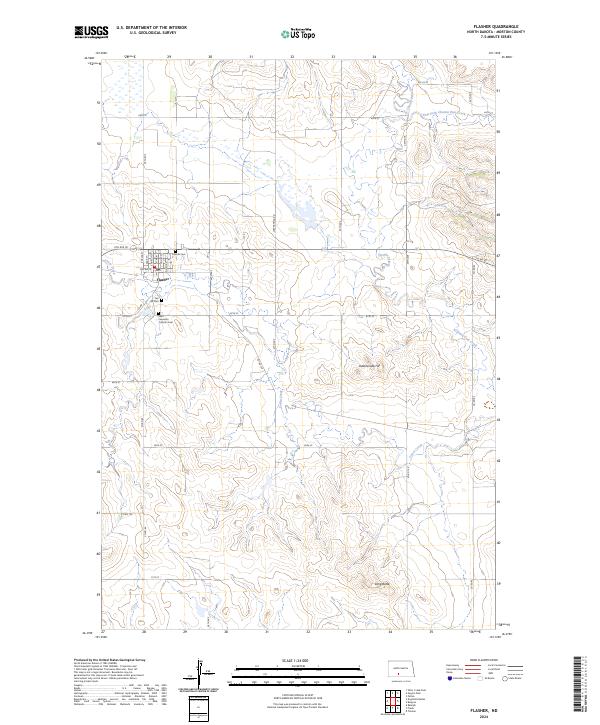 Flasher, ND — USGS 7.5-minute topo (2024)