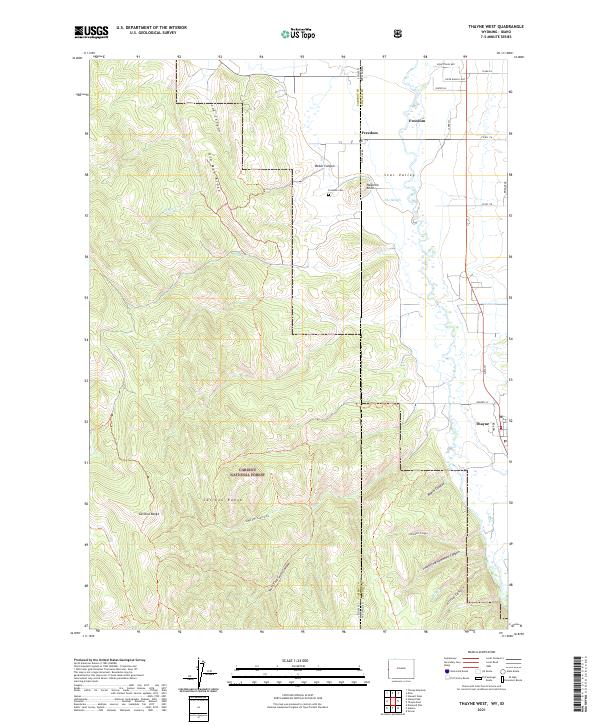 Thayne West, WY-ID — USGS 7.5-minute topo (2021)