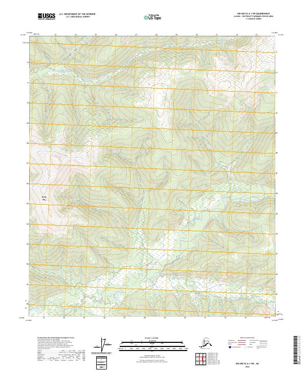 Big Delta A-1 SW, AK — USGS 7.5-minute topo (2024)
