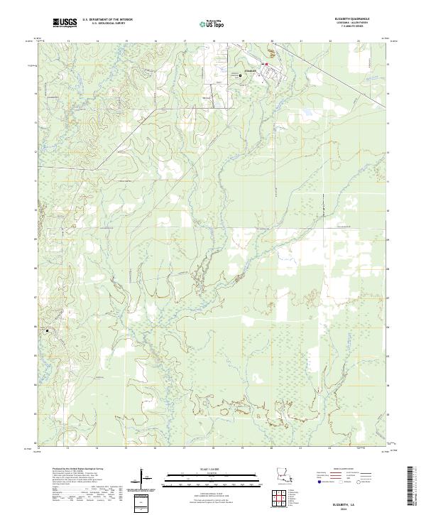 Elizabeth, LA — USGS 7.5-minute topo (2024)