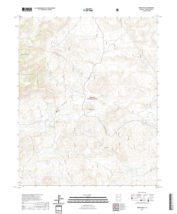 Indian Peak, AZ — USGS 7.5-minute topo (2021)