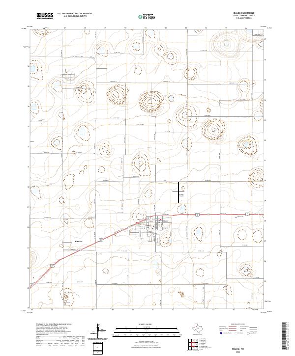 Idalou, TX — USGS 7.5-minute topo (2022)