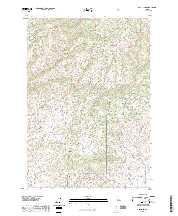 Deer Mountain, ID — USGS 7.5-minute topo (2023)