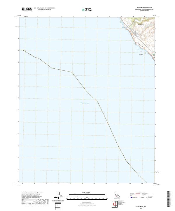 Pico Creek, CA — USGS 7.5-minute topo (2021)