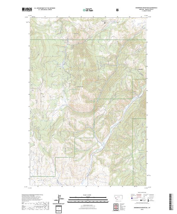 Henderson Mountain, MT — USGS 7.5-minute topo (2024)