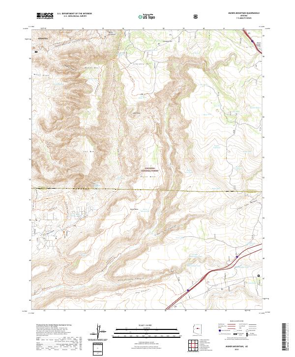 Munds Mountain, AZ — USGS 7.5-minute topo (2021)