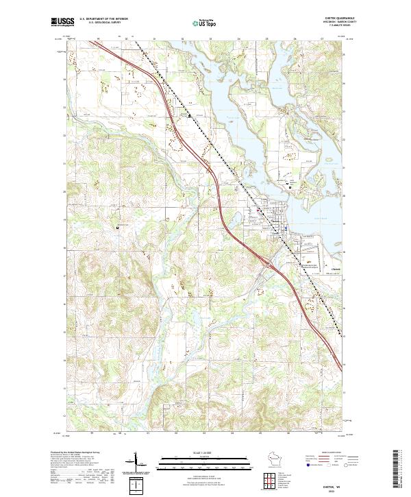 Chetek, WI — USGS 7.5-minute topo (2022)