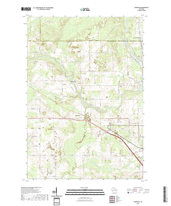 Thornton, WI — USGS 7.5-minute topo (2022)
