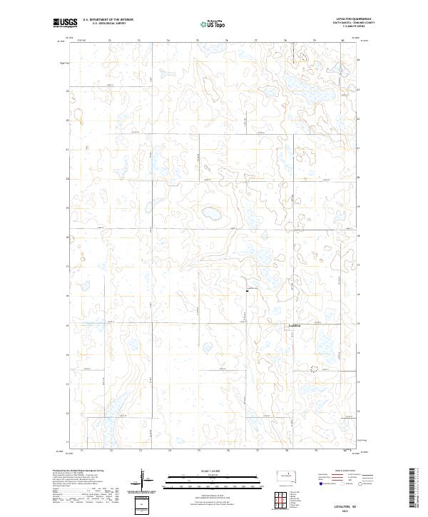 Loyalton, SD — USGS 7.5-minute topo (2021)