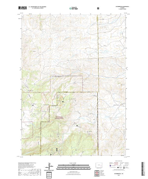 Esterbrook, WY — USGS 7.5-minute topo (2021)