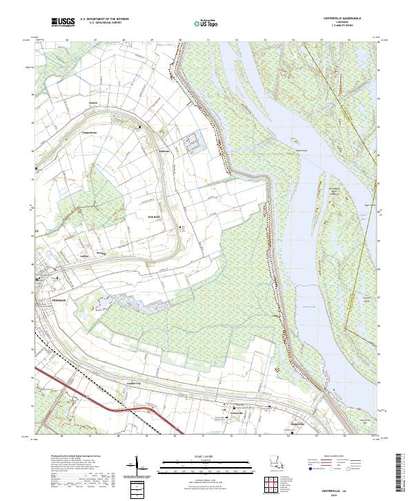 Centerville, LA — USGS 7.5-minute topo (2024)