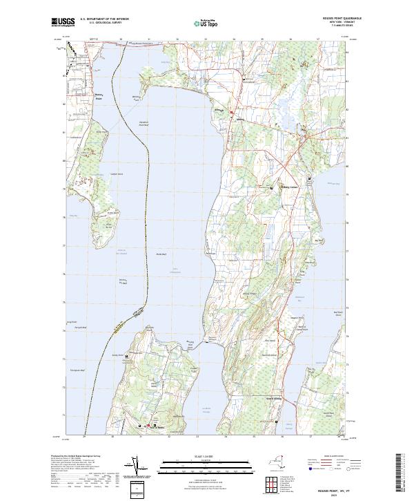 Rouses Point, NY-VT — USGS 7.5-minute topo (2023)
