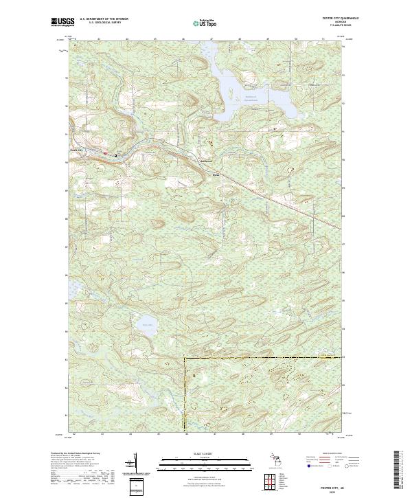 Foster City, MI — USGS 7.5-minute topo (2023)