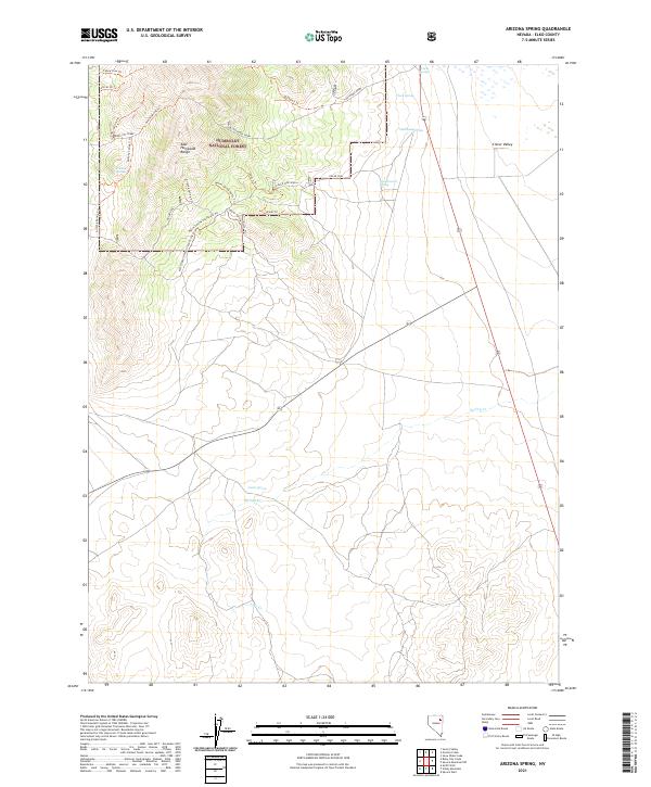Arizona Spring, NV — USGS 7.5-minute topo (2021)