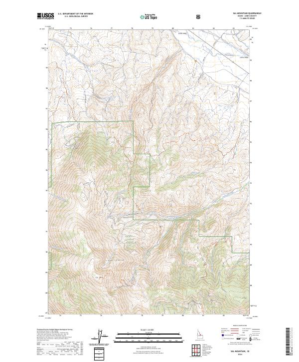 Sal Mountain, ID — USGS 7.5-minute topo (2024)