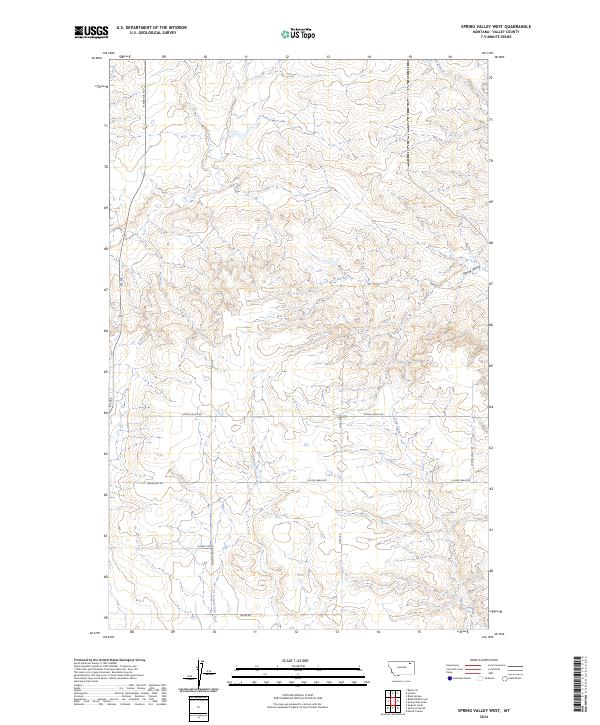 Spring Valley West, MT — USGS 7.5-minute topo (2024)