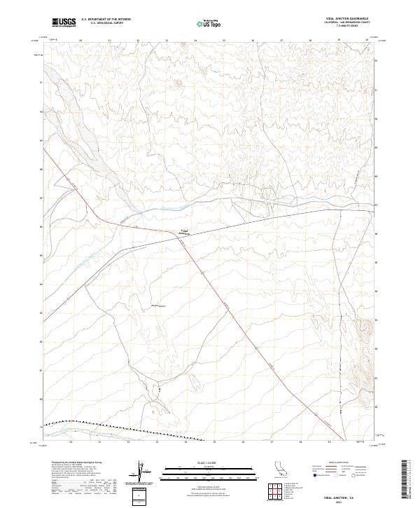 Vidal Junction, CA — USGS 7.5-minute topo (2021)