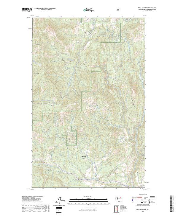 Buck Mountain, WA — USGS 7.5-minute topo (2023)