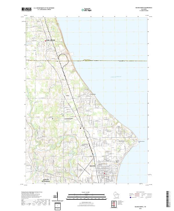 Racine North, WI — USGS 7.5-minute topo (2022)