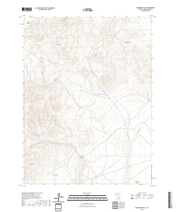 Goldbanks Hills, NV — USGS 7.5-minute topo (2023)