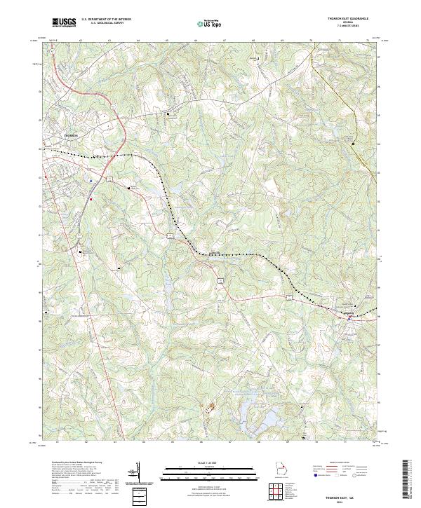 Thomson East, GA — USGS 7.5-minute topo (2024)