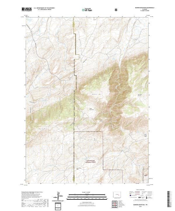 Banner Mountain, WY — USGS 7.5-minute topo (2021)