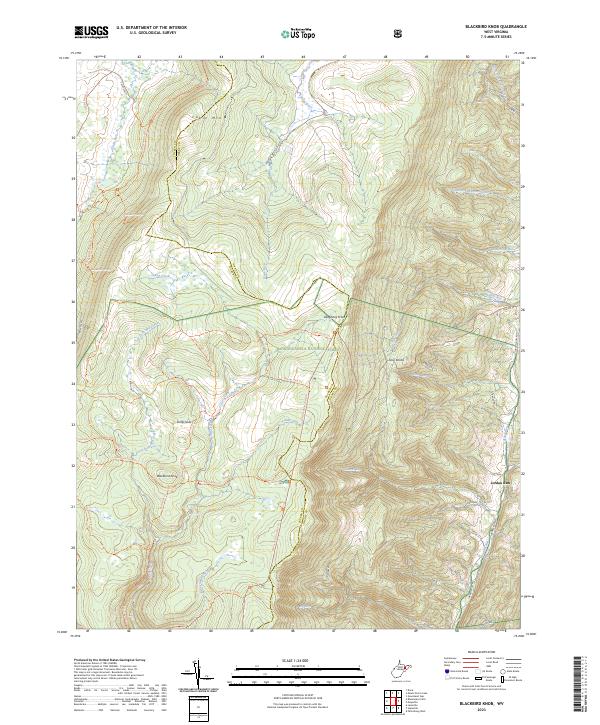 Blackbird Knob, WV — USGS 7.5-minute topo (2023)