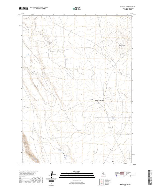 Coonskin Butte, ID — USGS 7.5-minute topo (2023)