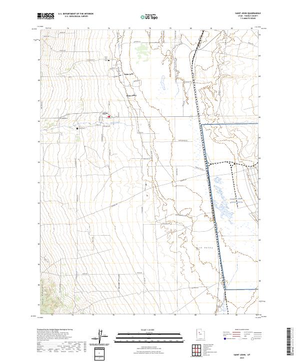 Saint John, UT — USGS 7.5-minute topo (2023)