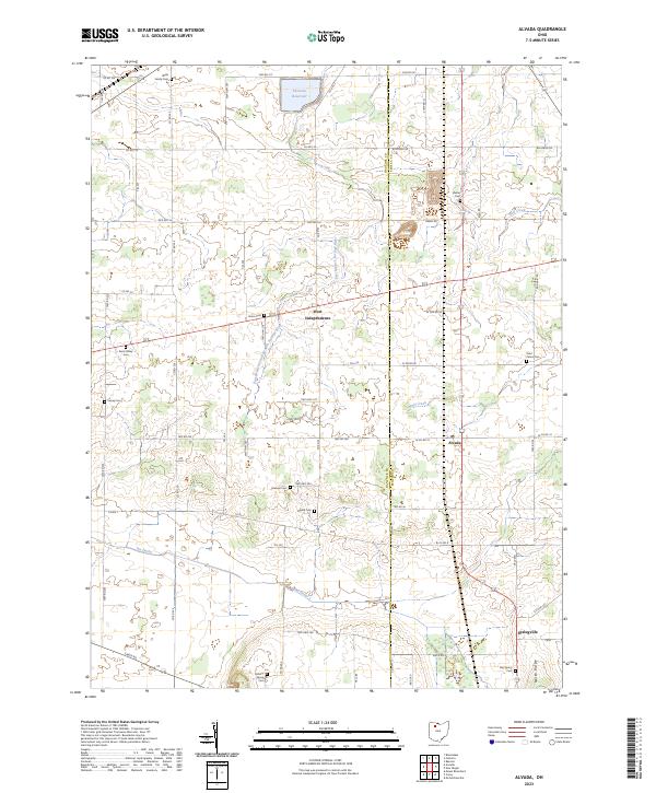 Alvada, OH — USGS 7.5-minute topo (2023)